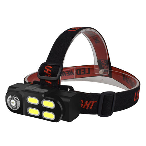 4pcs COB + 3W LED Headlamp