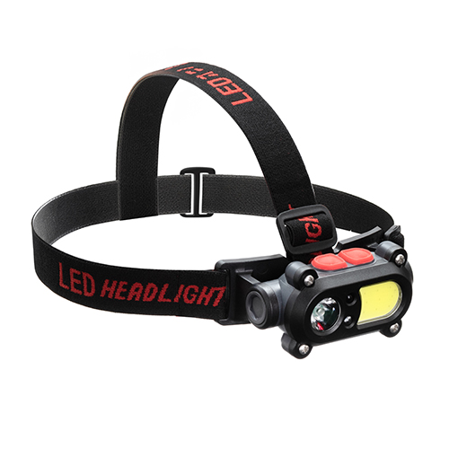3W + COB Wave Sensor Rechargeable Headlamp