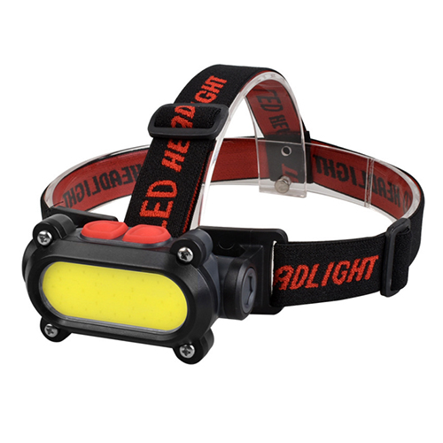 COB Rechargeable Headlamp (white light+ red warning light)