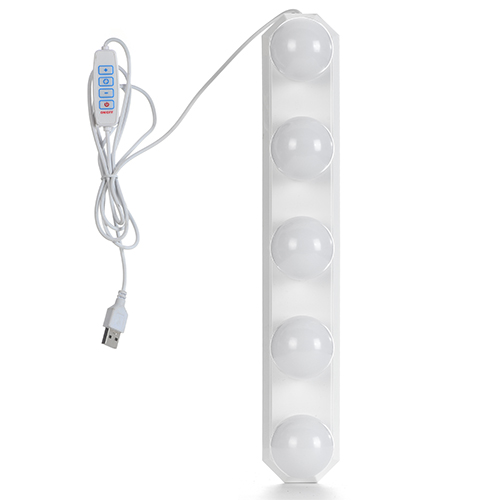 Plug-in adjustable light mirror lamp with suction cup
